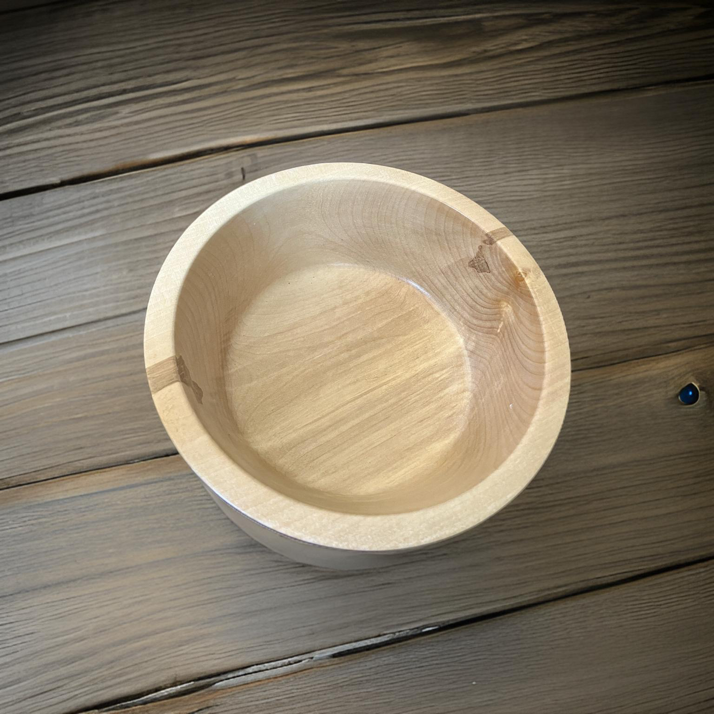 Natural Groove Birchwood Bowl- 7.25”